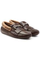 Tod's Tod's Leather Loafers With Shearling Insole