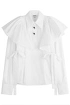Kenzo Kenzo Cotton Shirt With Self-tie Bows - White