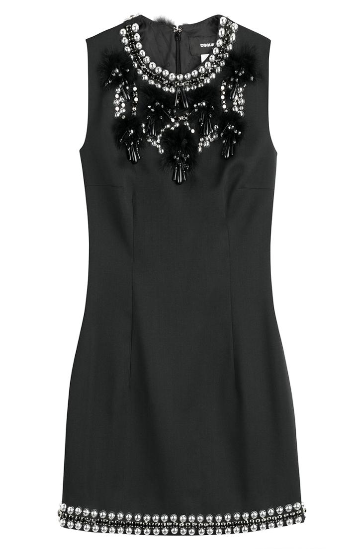 Dsquared2 Embellished Wool Mini Dress