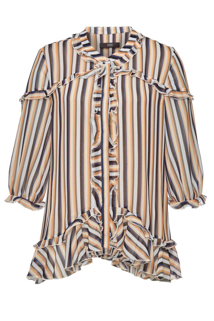 Steffen Schraut Steffen Schraut Striped Blouse With Ruffles
