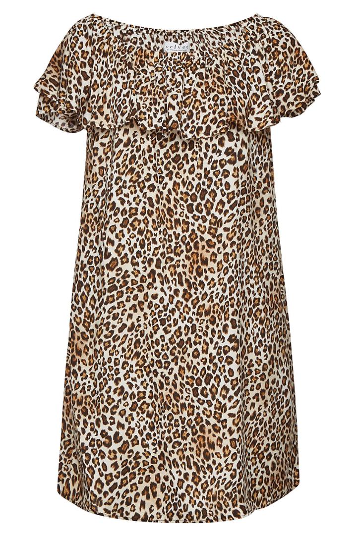 Velvet Velvet Taye Printed Off-shoulder Dress