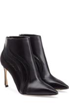 Sergio Rossi Leather, Suede And Mesh Booties