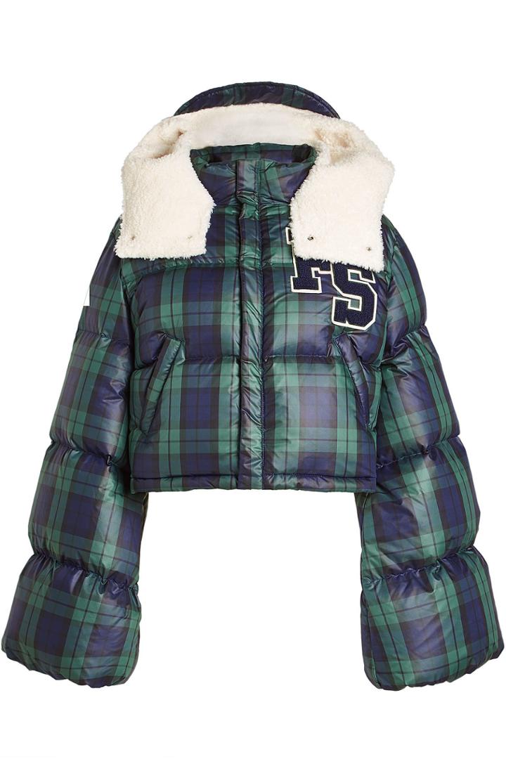 Fenty Puma By Rihanna Fenty Puma By Rihanna Cropped Bomber Jacket With Down Filling And Shearling