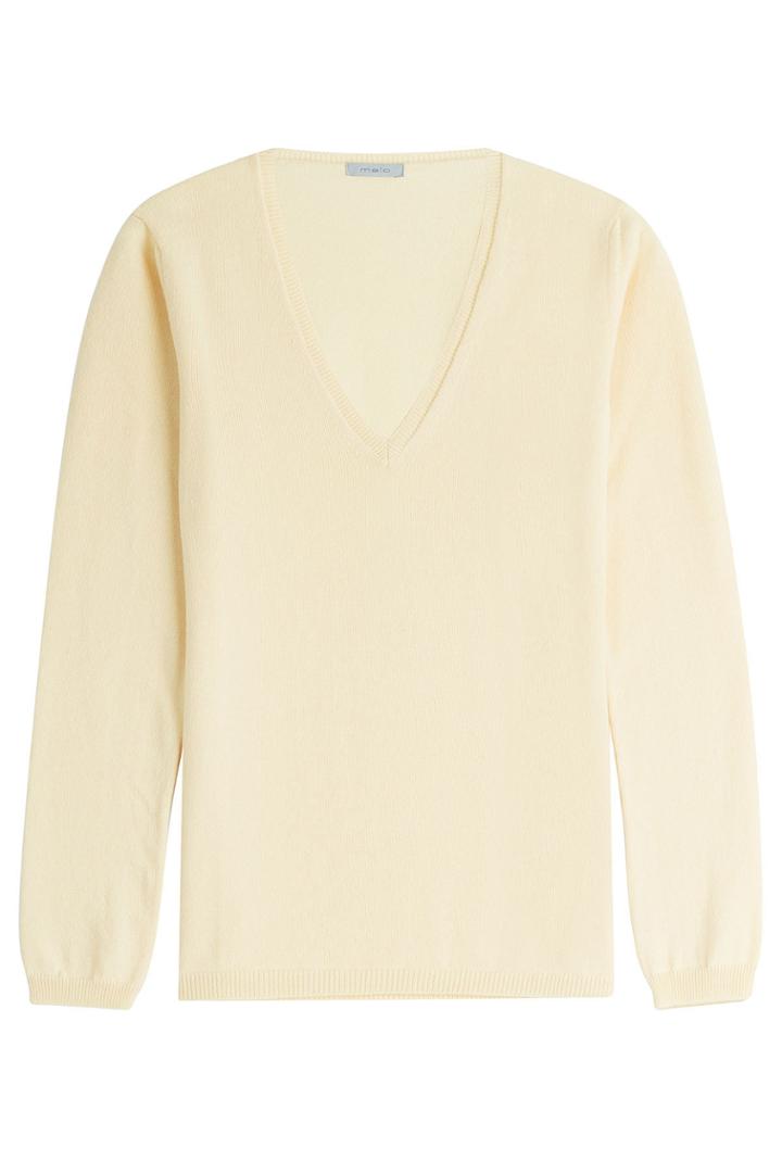 Malo Malo Cashmere V-neck Pullover - Beige