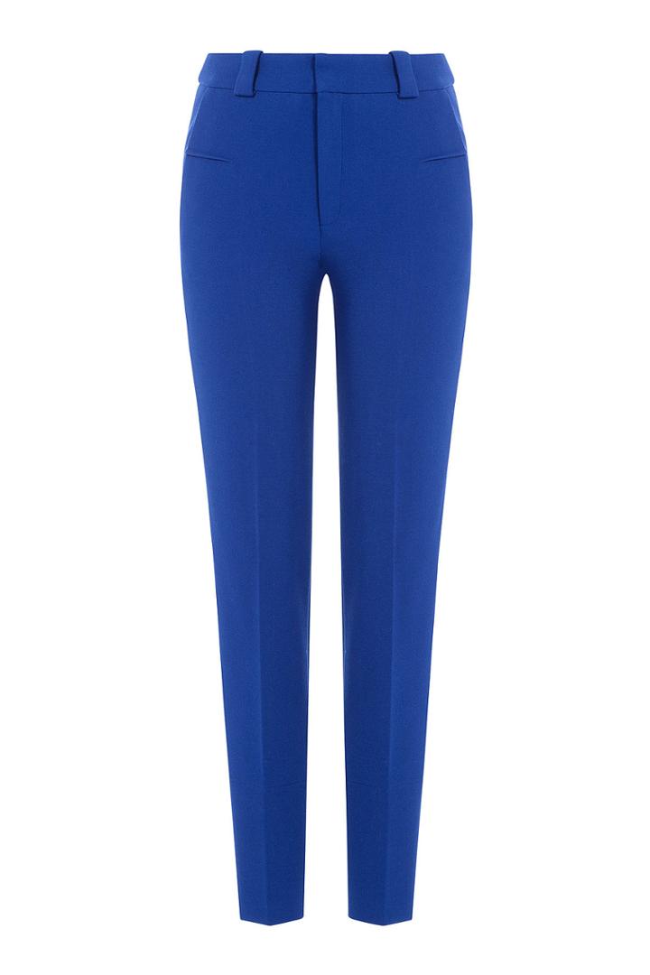 Roland Mouret Roland Mouret Cropped Crepe Pants - Blue