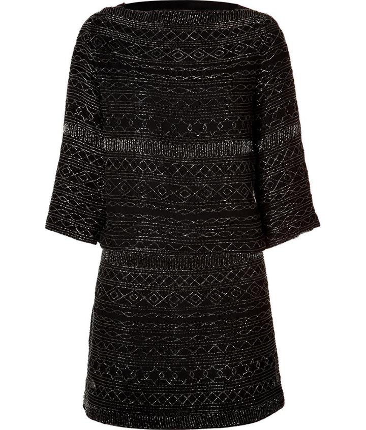 Jenny Packham Beaded Silk Cocktail Dress