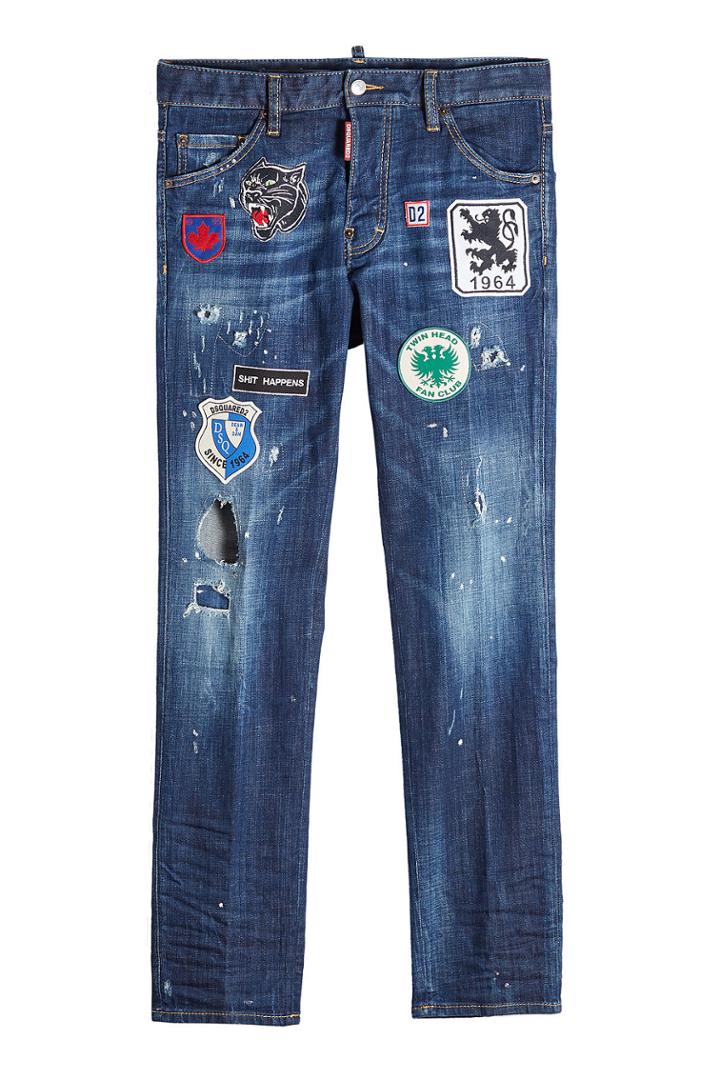 Dsquared2 Dsquared2 Distressed Jeans With Patches