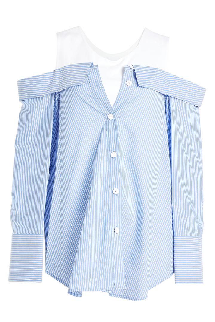 Sjyp Sjyp Off-shoulder Cotton Shirt