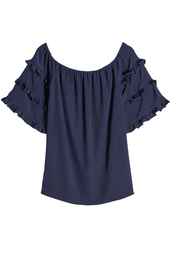 Vanessa Seward Vanessa Seward Silk Blouse With Ruffled Sleeves