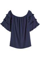 Vanessa Seward Vanessa Seward Silk Blouse With Ruffled Sleeves