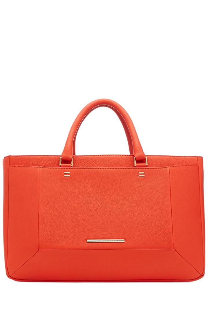 Roland Mouret Roland Mouret Maxi Rettangolo Leather Tote - Orange