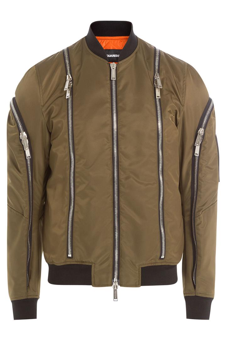 Dsquared2 Dsquared2 Bomber Jacket With Zippers - Brown