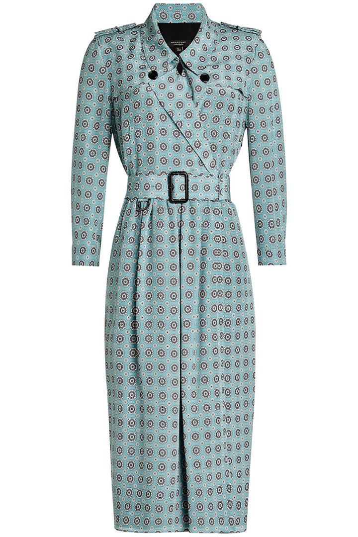 Burberry London Burberry London Printed Silk Dress - Blue