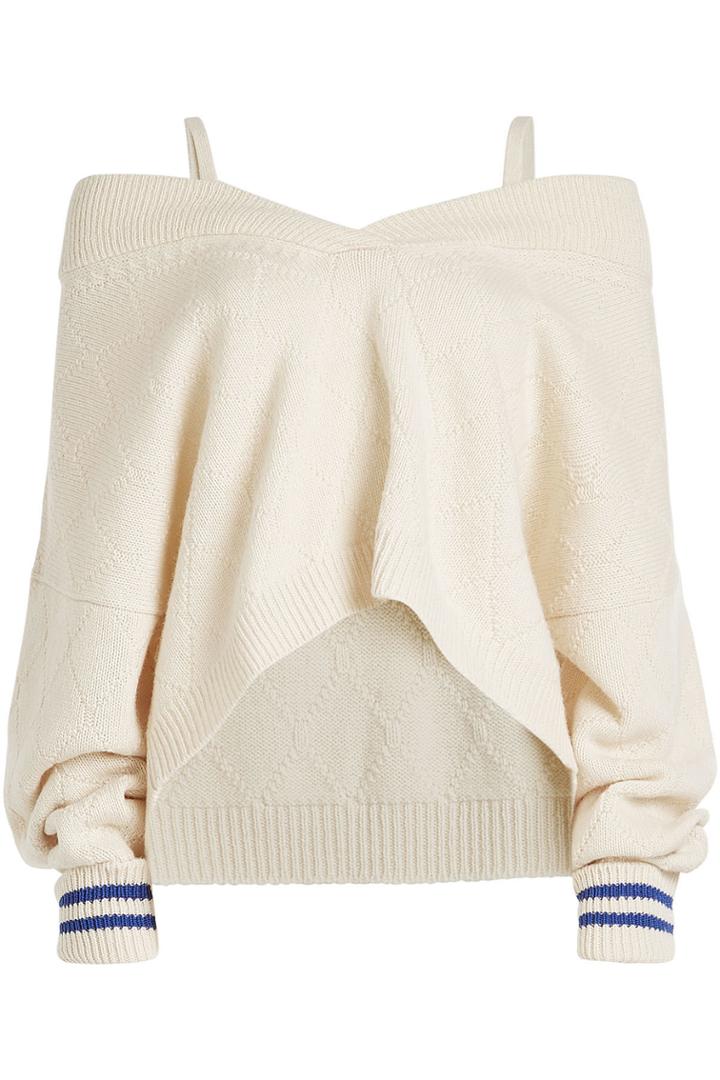 Maison Margiela Maison Margiela Off-the-shoulder Wool Pullover