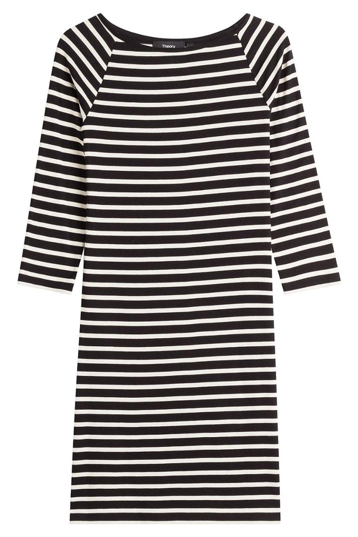 Theory Theory Striped Cotton Dress - Multicolor