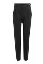Valentino Valentino Wool Pants With Embellished Buckles - Black