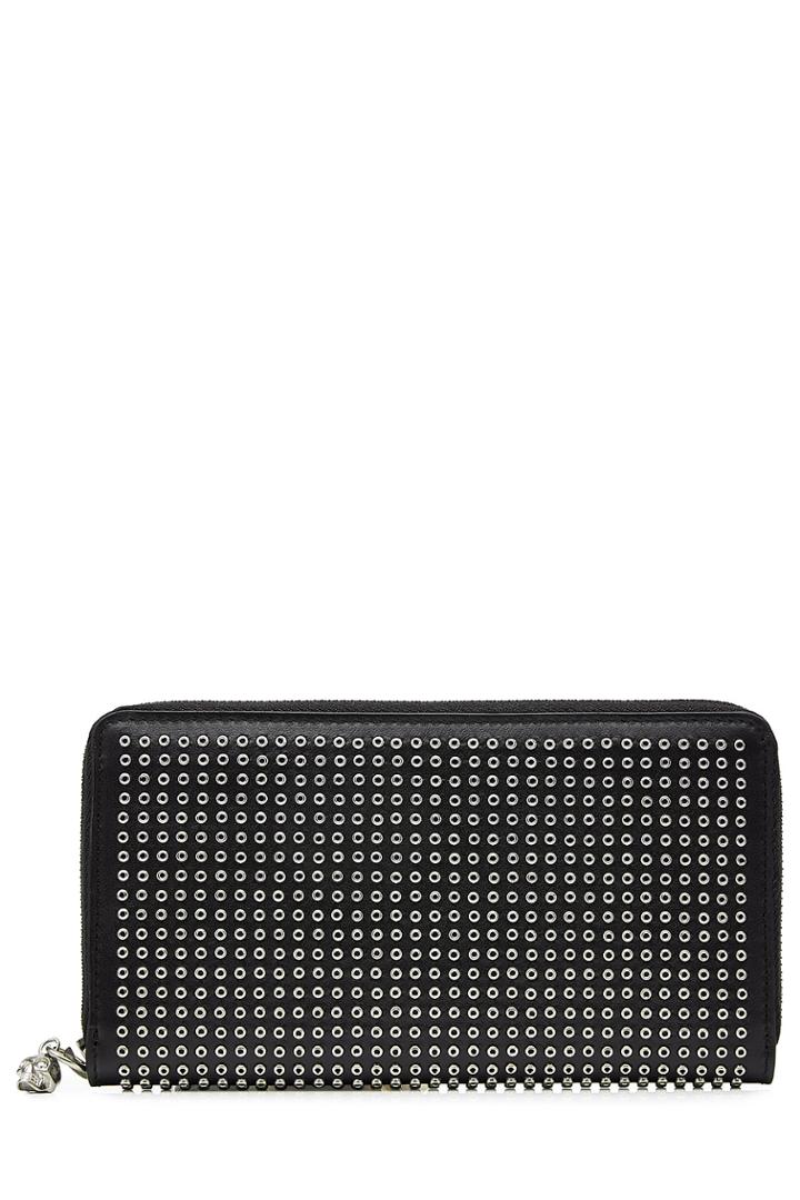 Alexander Mcqueen Alexander Mcqueen Embellished Leather Wallet - Black