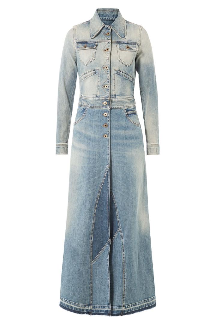 Roberto Cavalli Roberto Cavalli Long Denim Coat - Blue