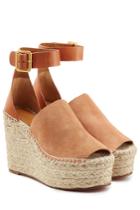 Chloé Chloé Suede Wedges - Brown