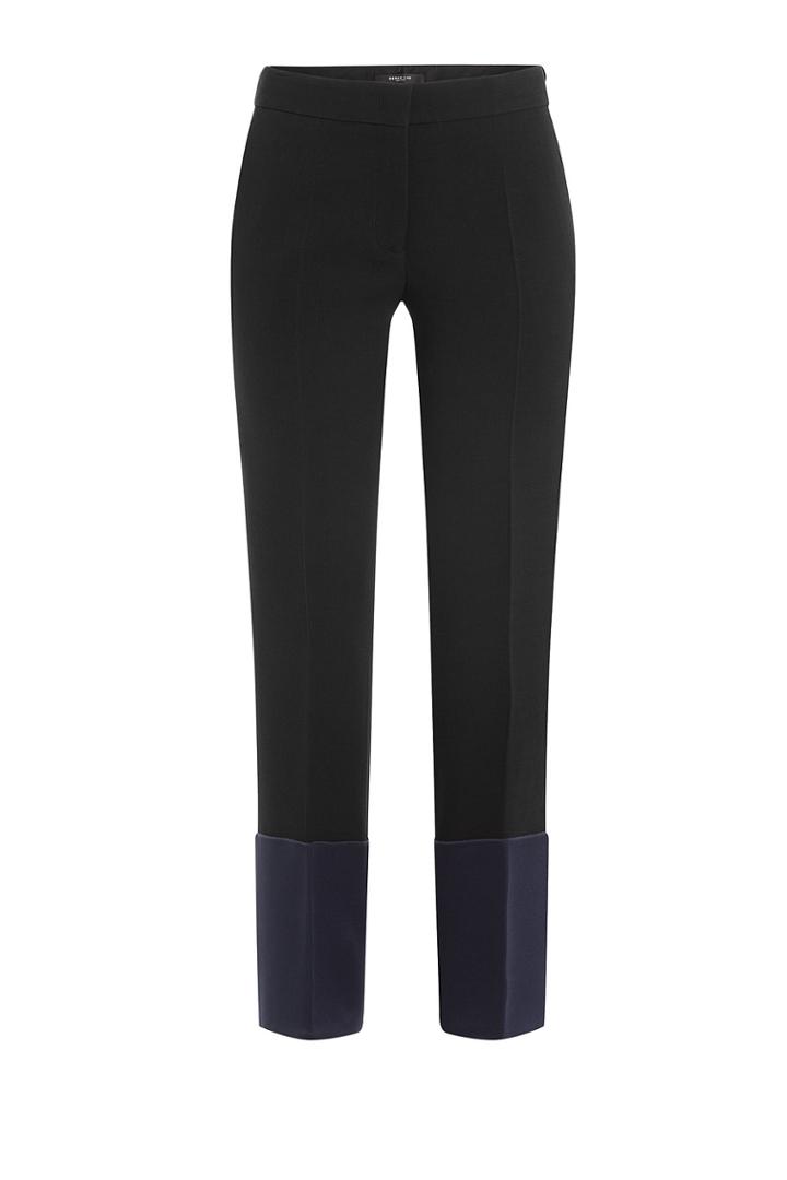 Derek Lam Derek Lam Wool Pants With Contrast Cuffs - Black