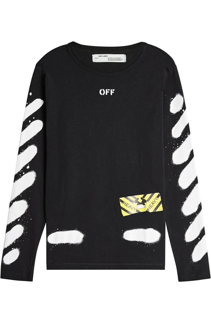 Off White Off White Printed Cotton Top