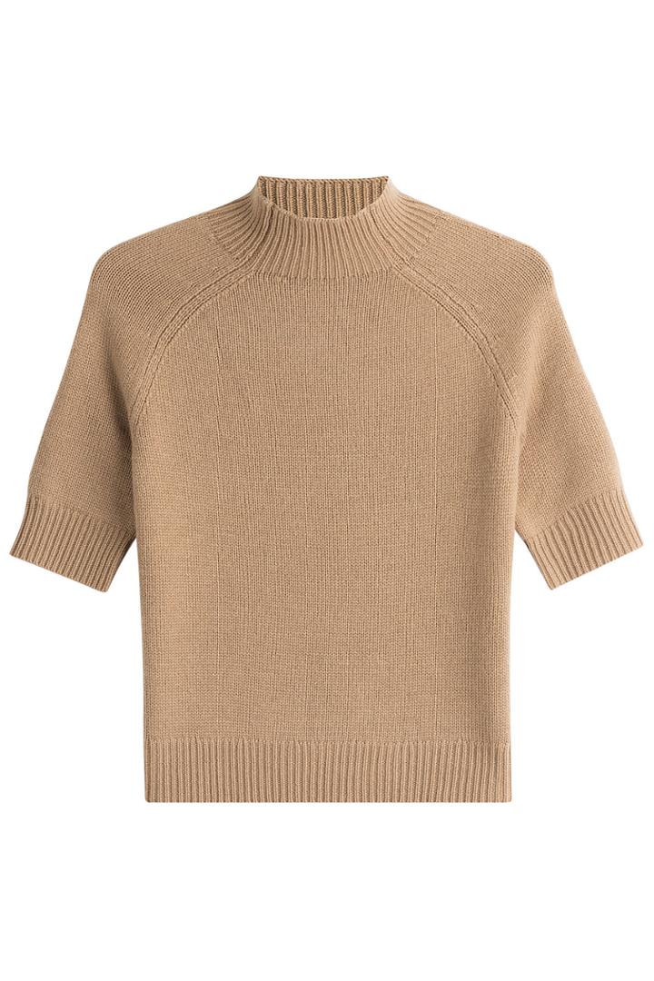 Theory Theory Cashmere Top With Short Sleeves - Beige