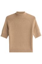 Theory Theory Cashmere Top With Short Sleeves - Beige
