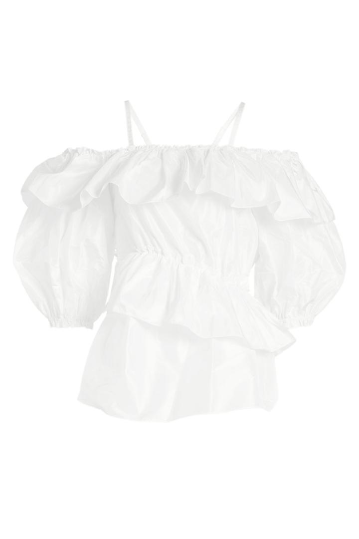 Simone Rocha Simone Rocha Ruffled Silk Blouse With Straps