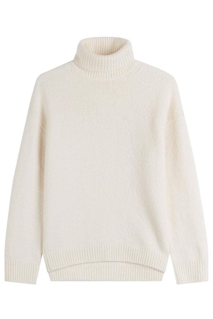 Vince Vince Wool-silk-cashmere Turtleneck - White