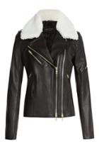 Rag & Bone Rag & Bone Leather Biker Jacket With Shearling - Black