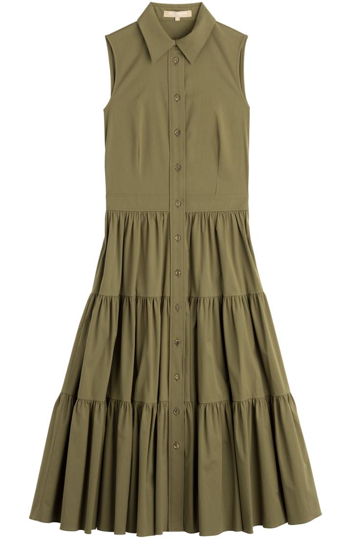 Michael Kors Stretch Cotton Maxi Dress
