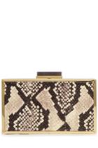 Roland Mouret Roland Mouret Snakeskin Box Clutch - Multicolor