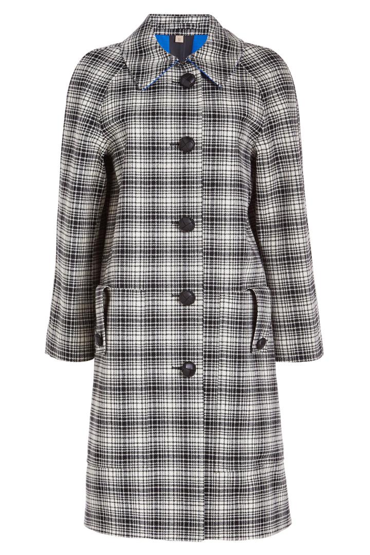 Burberry Burberry Check Wool Coat
