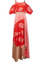 Peter Pilotto Peter Pilotto Cold-shoulder Evening Gown With Embroidery