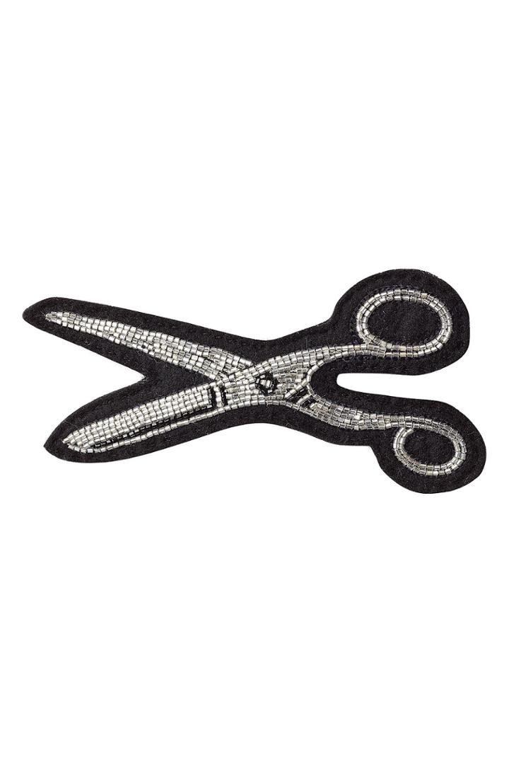 Olympia Le-tan Olympia Le-tan Beaded Scissors Patch - Silver