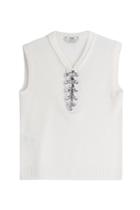 Fendi Fendi Cashmere Pullover With Embellishment - White
