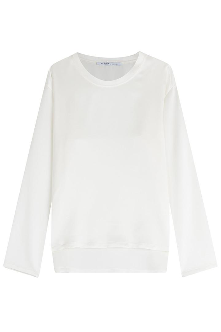 Agnona Agnona Silk Top - White