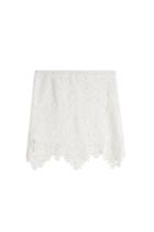 See By Chloé See By Chloé Cotton Lace Crochet Mini Skirt - White