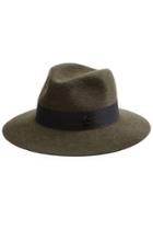 Maison Michel Maison Michel Henrietta Rabbit Felt Fedora - Green