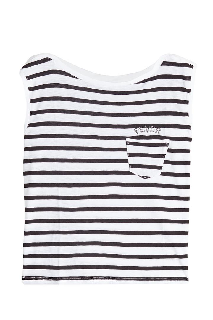 Zadig & Voltaire Zadig & Voltaire Frida Striped Tank With Embroidery