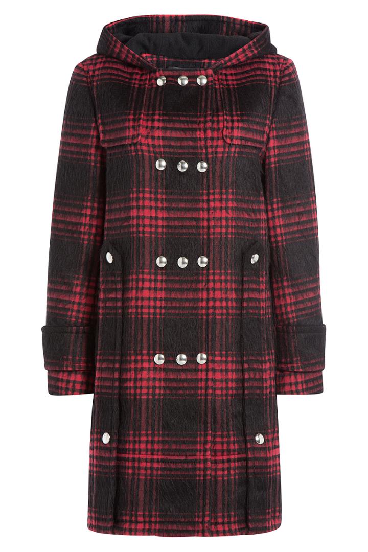 Alexander Wang Alexander Wang Check Print Duffle Coat - Multicolor