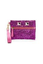 Anya Hindmarch Anya Hindmarch Circulus Eyes Small Glitter Leather Pouch