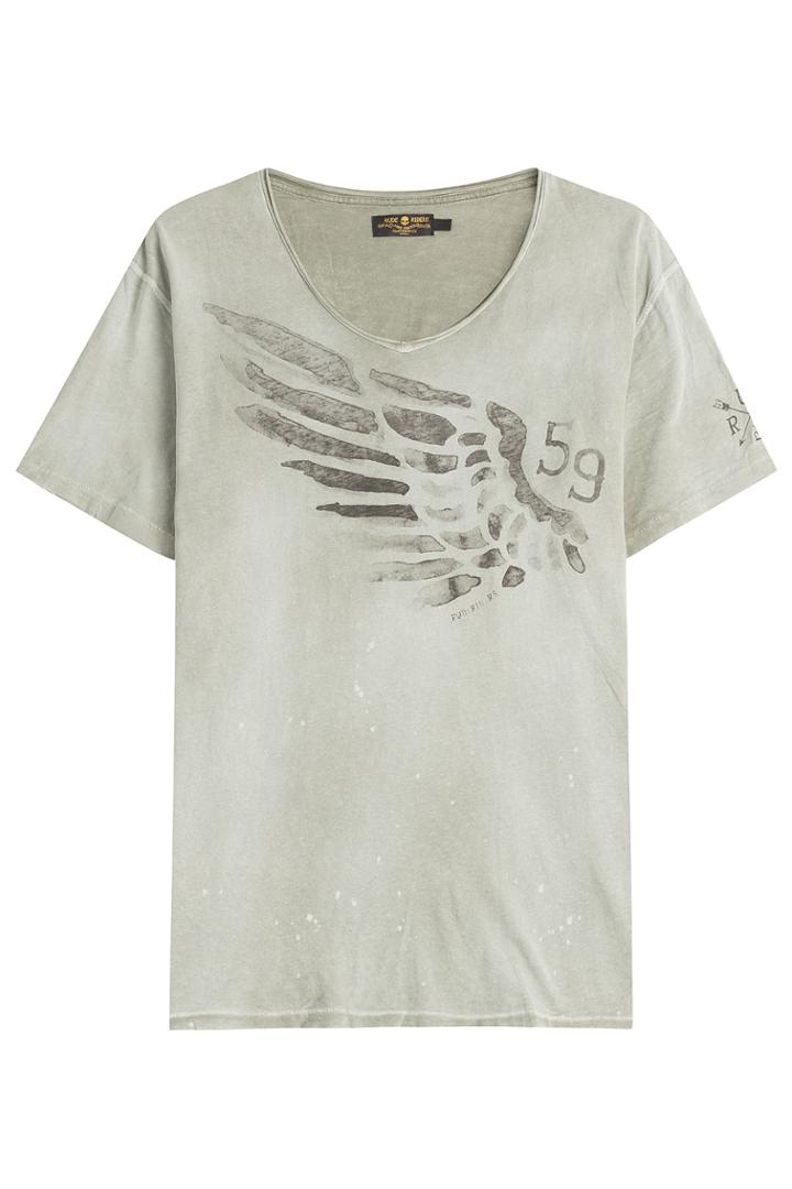 Rude Riders Rude Riders Wing Cotton T-shirt - Grey