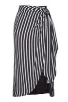 Jonathan Simkhai Jonathan Simkhai Multimedia Stripe Wrap Front Skirt