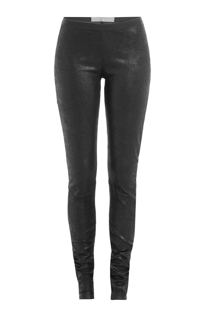 Rick Owens Rick Owens Leather And Cotton Leggings - Black