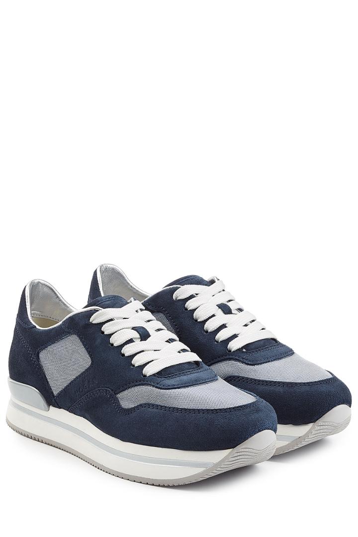 Hogan Hogan Suede And Mesh Platform Sneakers - Blue