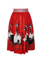 Stella Jean Stella Jean Printed Cotton Skirt With Embellishment