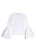 Roksanda Roksanda Cotton Top With Voluminous Sleeves - White