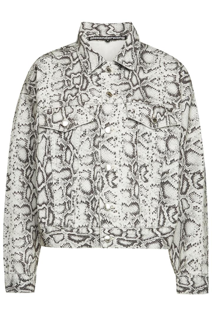 Alexanderwang.t Alexanderwang.t Snakeskin Printed Cotton Jacket