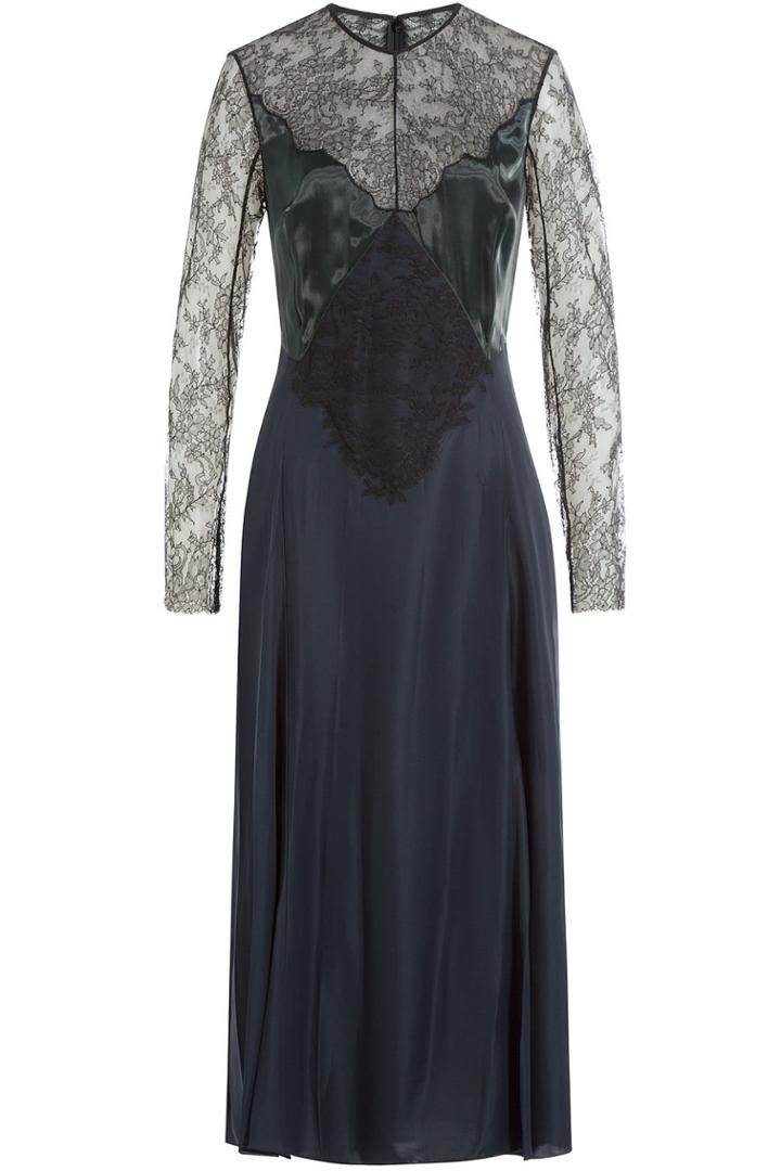 Nina Ricci Nina Ricci Satin Dress With Lace